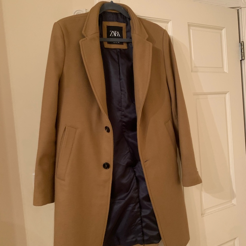 ZARA Wool Coat (Taupe Brown)